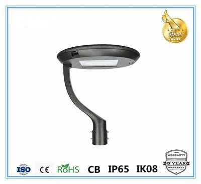 Luz LED redonda con capucha para área superior de poste